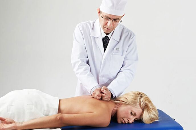 Massage with inflammation of the cervix region
