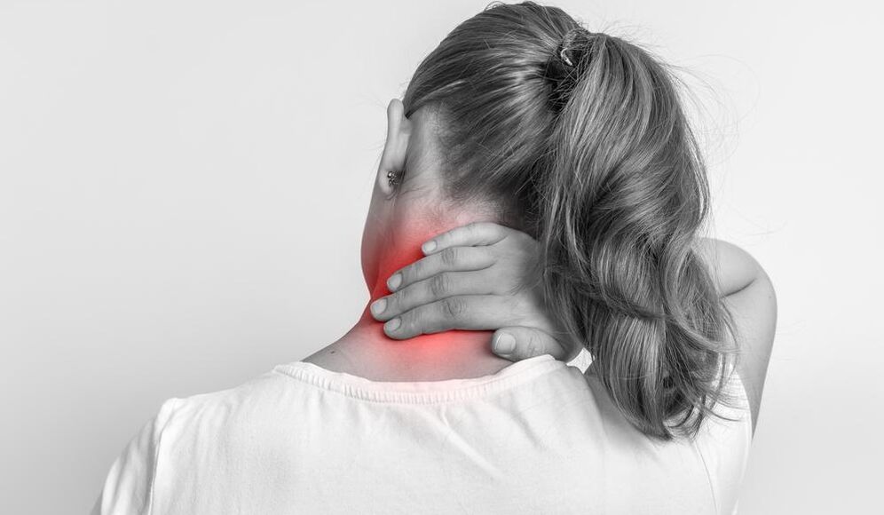 Neck pain in osteochondrosis